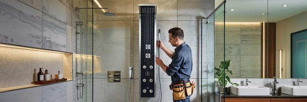 Installazione colonna doccia idromassaggio a Firenze - adl 360